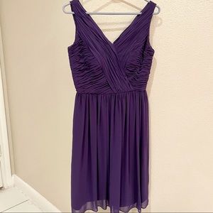 Donna Morgan purple chiffon cocktail dress
